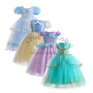 RTS Cosplay Costume Set Party Dress &Movie Girls Princess 2 Movie Girl Dress with Cape