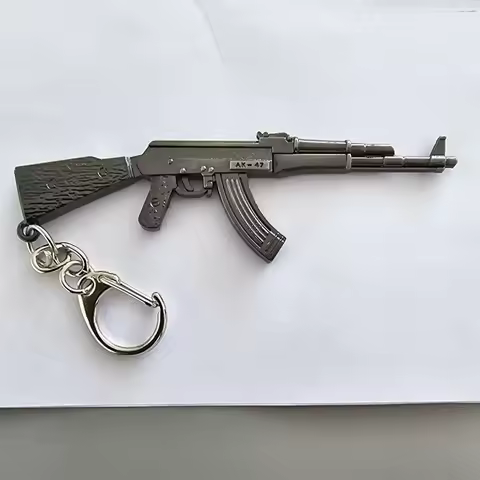 keychain ak47 Game Around The Fire Line Ak47 Pistol Sniper Gun Cf Mini Gun Car Key Pendant Keychain