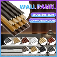 WPC Fluted Wall Panel 9.5ft Dinding Kayu Jalur Hiasan Rumah Moden Kalis Air & Tahan Api