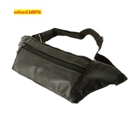 Leather Inc กระเป๋าคาดเอวคาดอกสามช่องซิป หนังแท้100%ใช้ทนกว่า รุ่น MBK002