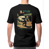 CITYLINK EXPRESS KURIER LOGISTICS//MOTORCYCLE//LORRY --COTTON BLACK TSHIRT SHORT SLEEVE