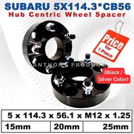 Subaru 5x114.3 Impreza WRX Forester Outback Wheel spacer Hub Centric Aluminium Bolt-on Spacers (1pc)