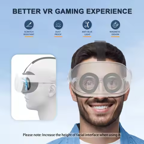 Blue Light Blocking Glasses with Glasses Spacer for Oculus Quest 3, Protector Anti-Scratch Ring Acce