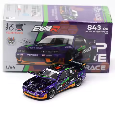 Xcartoys x POP RACE 1:64 EVA RT TEST TYPE-01-PANDEM S13/SKYLINE R33/R32/SINGER 964 Targa/GT500 SHELB