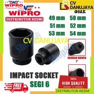 MATA Wipro Shock Impact Socket Wrench 1" 6PT 49 50 51 52 53 54 mm - 49 mm