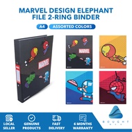 Marvel Design A4 Elephant File 2-Ring Binder Lightweight Scratch Resistant Mixed Colors & Patterns