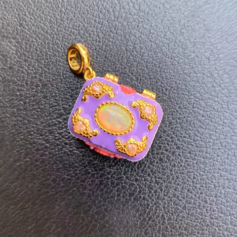 925 sterling silver opal polly pocket the royal crown jewels charm for bracelet