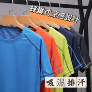 M-7L [Delivered From Taiwan] Honeycomb Cooling Feeling Reduced 5 Degrees Elastic Cationic Short-Slee