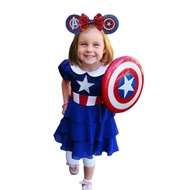 Style Headband Sequined Bow Mickey Captain America Headwear Ladies Hair Accessories