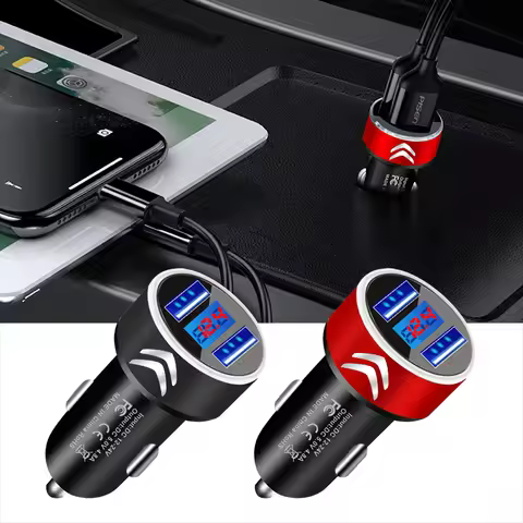 USB Ports Fast Charging Digital Display Car Charger Car Accessories For Citroen C1 C2 C3 C4 C5 X7 Be
