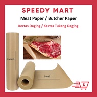 Gulung Kertas Daging / Brown Butcher Paper Roll Uncoated (60cm x 100meter & 30cm x 100 Meter)/ Meat 