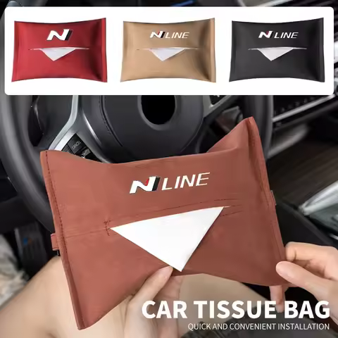 Suede Car Hidden Tissue Holder Box Auto Accessories For Hyundai HB20 KONA i20 i10 IONIQ Elantra Pali