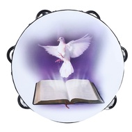 Double Row Metal Jingle Tambourine - Bộ gõ cầm tay cho nhà thờ & giải trí tiệc