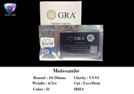 เพชร Moissanite รูปทรงกลม ไซส์ 5.00mm.- 22.00mm. Cut: Heart&Arrow Clarity: vvs1 Color: D น้ำ: 100 8H