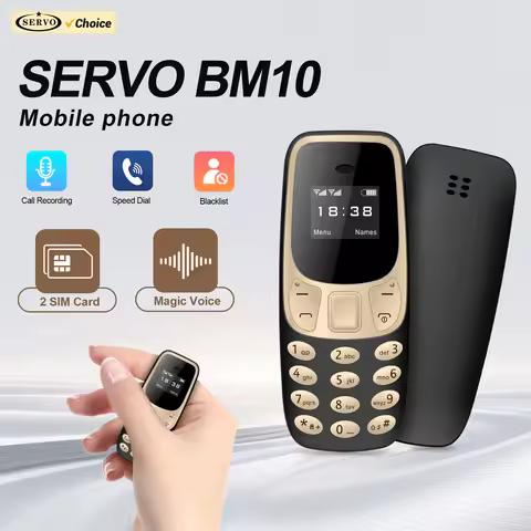 SERVO BM10 Super Mini Mobile Phone Dual SIM Standby Call Recording Magic Voice Bluetooth Dial 2G Sma