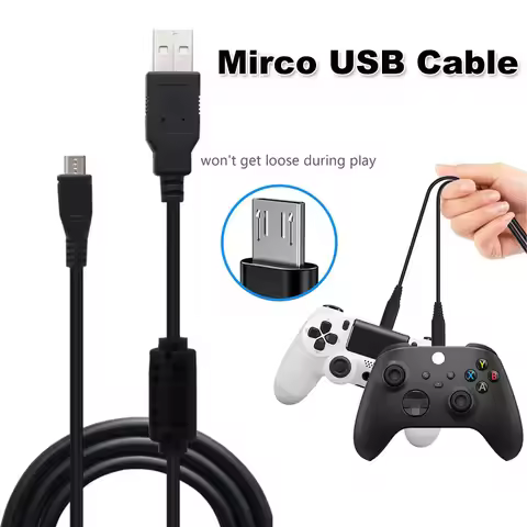 Micro USB Charging Data Cable For PS4/XBOX One Gamepad Controller Charger Cord For Mobile Phone For 
