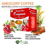 Brown Rice Coffee Mix with Pomegranate Roasted Brown Rice Caffeine-Free Healthy Drink Blend Coffee S