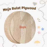 Meja Bulat Plywood Berkualiti 4ft / 5ft / 12mm / 15mm | Plywood DIY Bulat