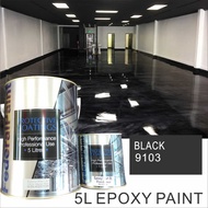 9103 BLACK ( 5L EPOXY FEDERAL ) Paint Epoxy Floor Paint Coating 5 LITER ( Cat Lantai Simen Epoxy FED