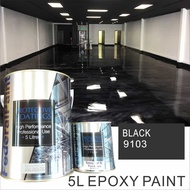 9103 BLACK ( 5L EPOXY FEDERAL ) Paint Epoxy Floor Paint Coating 5 LITER ( Cat Lantai Simen Epoxy FEDERAL