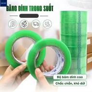 Transparent packaging tape, high adhesion, hard to break, waterproof. Dimensions 4,2 cm × 180 yards.