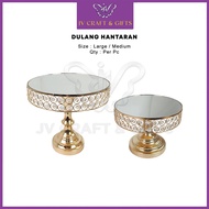 Dulang Hantaran Crystal Mirror Gift Stand | Mirror Top Cake Tray | Dulang Kaca Dulang Cermin Kahwin 