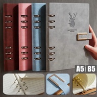 A5/B5 Binder Notebook 200 Pages Thick Notebook Loose Leaf Notebook Blank Notebook Refillable Noteboo