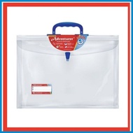 CLEAR Expanded Plastic Envelop w/ handle Pushlock (Long) Adventurer & Veco