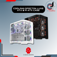 Coolman Spectra Luxe ATX / M-ATX Case | Starry Black and Pearl White ATX / M-ATX Case | Steel Materi