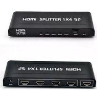HDTV Splitter Amplifier 4Way 1x4 Hub 1 in 4 out 1080p 4K Ultra HD 3D box Power US Plug
