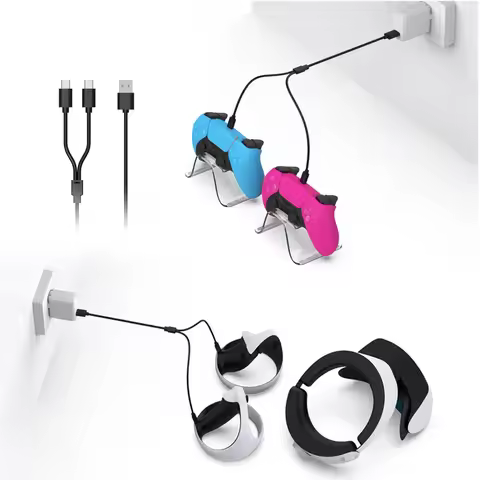Charging Cable For PS VR2 Controller Charger 2-in-1 USB Type-C Interface Data Line for Switch/Sony P
