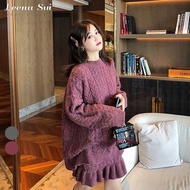 Sweater Knitted Suit Top Skirt Celebrity Chanel Style Dress Two- 066706