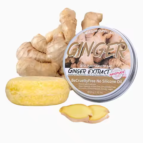 Shampoo soap Ginger solid shampoo bar Clean the scalp remove oil freshen and wash hair ginger extrac