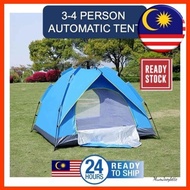 SALE [ LOCAL READY STOCK ] 3-4 Person AUTOMATIC EASY CAMPING TENT Khemah sesuai untuk 3-4 Orang Kemp