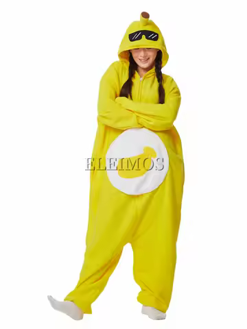 ELEIMOS Halloween Onesie Banana For Women Men Adult Animal Kigurumis Pyjamas Cartoon Pajama Homewear