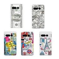 Dollars London Paris NewYork City Clear Soft Case For Google Pixel 9A 8 Pro 8A 8 9 9Pro XL 6 6A 7 7A