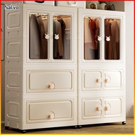 Salvo Clothes Cabinet Large Capacity Clothes Hang Cabinet With Drawer Storage Wardrobe Almari Baju 衣