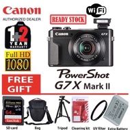 CANON POWERSHOT G7X II G7X MARK II (3 YEARS WARRANTY) FREE EXTRA BATTERY ORIGINAL/64GB/BAG/TRIPOD/CA