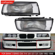 CRAFTSERIES Car Fog Light Housing Front Bumper Defogging Lamp Cover Bulb Replacement Assembly for BM