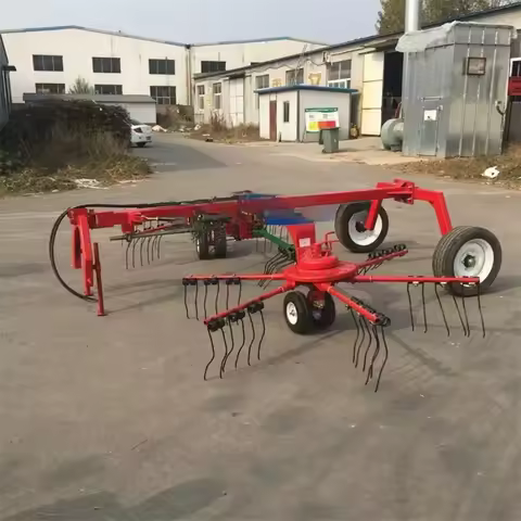 High Quality hay Rake on Tractor Pto Rotary hay Rake