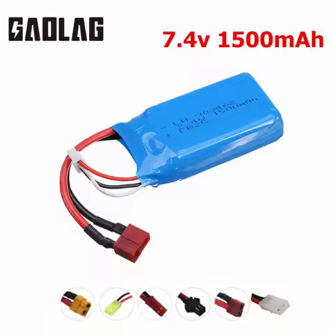 7.4V 1500mAh Lipo Battery For FT009 12428 144001 RC Boat Car Spare Parts Lipo 2S 7.4 V 1500 mah 9034