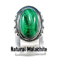 CINCIN BATU AKIK NATURAL MALACHITE MOTIF MANTAP