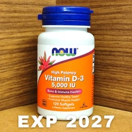 Now FOODS Vitamin D3 5000 IU Contents 120 softgels /240 softgels