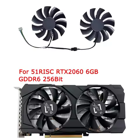 Video Card Fan GPU Cooler For 51RISC rtx2060 6G,For SOYO ABIT JIESHUO MLLSE rtx 3070 TiM 8G 3060M 30
