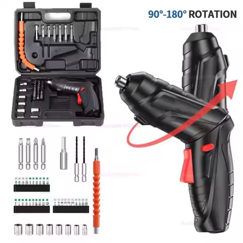 47 in 1 3.6V Rechargeable Cordless Electric Screwdriver Kit with Lithium Battery Folding Power Tools