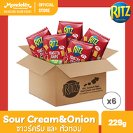 [ยกลัง 6 ถุง] Ritz Toasted Chips Sour Cream and Onion ริทซ์ โทสเต็ดชิปส์ รสซาวร์ครีมแอนด์ออเนียน 229