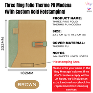 Premium A5 Year 2026 3O Ring Notebook Folio Business Gift Writing book Luxury PU Cover Journal 3 Pun