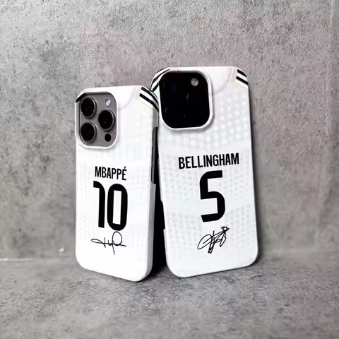 Luxury Football Jersey Phone Case for iPhone 17 16 15 14 13 12 11 Air Pro Max X XS 7 8 Plus Glossy F