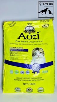 AOZI KITTEN  SALMON CAT DRY FOOD ORGANIC FOOD HEALTHY SKIN & BRIGHT HAIR - 1 SACK / 10 KILOGRAM -