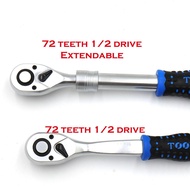 Socket Ratchet Wrench for Automotive Repair Adjustable Head Ratchet Set 72 Tooth